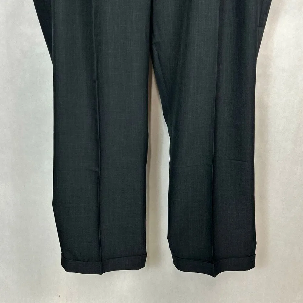 NEW Van Heusen Men’s Pants Slacks Gray Sz 46x32 Big & Tall Flex Waistband Premiu